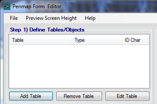 Trimble Penmap Step 1) Define Tables